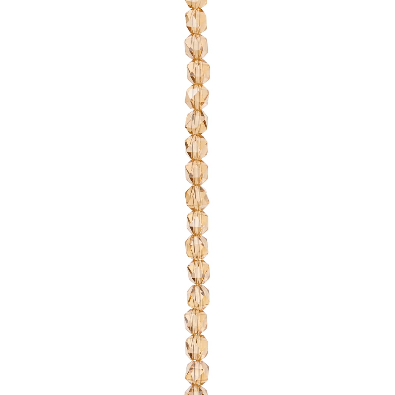 Amber Glass Triangle Faceted Beads, 6mm by Bead Landing™